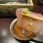 日本料理 崇 - ナメラーをわさび醤油で