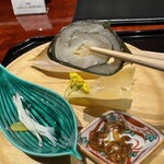 日本料理 崇 - 鯛の求肥巻き、箸上げ