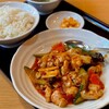 Toki Kaisen Hinabe Saikan - 漬け唐辛子と鶏肉炒め定食