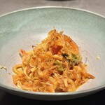 GapricE - 桜海老満載の手打ちのタリアテッレ、好みです