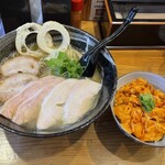 らーめん専門 和海 - 塩ミックス＆ふわ玉丼