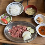 焼肉の五条園 - 料理写真:上サガリ1200円+ランチセット200円
