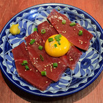 Aged heart sashimi