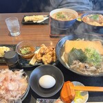 情熱うどん 荒木伝次郎 - カツ丼とカレーうどんのセットも美味しそう♡