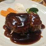 キッチン ブルー グローブ - 正面から、少し小振りな豚肩ローズポシェ