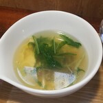 キッチン ブルー グローブ - 玉子&茸&ほうれん草のスープ