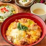 Hinai chicken egg Oyako-don (Chicken and egg bowl)