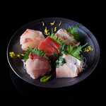 Assortment of 5 types of Seafood sashimi