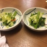 喜多川食堂 - お通しがまさかの漬け物ｗ