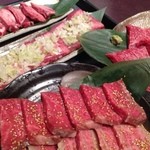 金沢焼肉楽処 万場 - 厚切り牛タン、特上コンビ、ネギタン塩、カイノミ