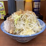 立川 田田 - 小ラーメン+野菜、アブラマシ、ニンニクちょいマシ