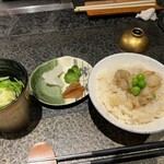 お宿ひがしやま 別邸 蜉蝣の月 - 帆立の釜炊きと真丈澄まし汁