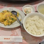 Akasaka Hanten - 海老とニラと玉子の炒め定食
