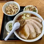 恵比寿 - チャーシューメン（手打ち麺）大盛 ネギチャーシュー丼セット ¥1,770-