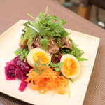 Ｌｅ 日本食堂 - 米沢豚肩ロースの手づくりハムサラダ　(1000円) '14 1月中旬
