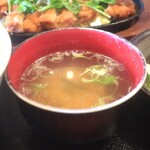 藤沢 鳥将 - かき玉、ねぎの鶏スープ