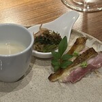ワインと炭火串焼 銀座 荻 - 前菜3種