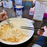 喫茶屋 かしさ - 同行者はホントにこの格好で食べ始めから最後まで…(´Д` )。恐ろしいヤツです