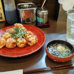 Takoyaki Juuhachiban - たこ焼き10個660円+ジムビーム ハイボール410円