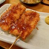 もつ焼き いとや - ソースをたっぷりかけて