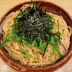 スパゲティ 心 - 【青しそ入りタラコとイカ】(¥1280)+【大盛り】(¥100)