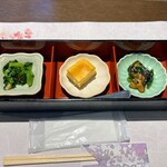 Fuaro - 小鉢とデザート(最初に出てきた)