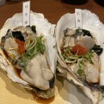 Kaki To Wain To Jiza Ke To Dashi Kakiku Uke - 岩手と広島の牡蠣食べ比べ
