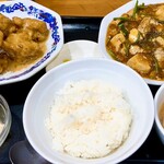 中華食堂 秋 - 選べるコンビ定食(期間限定?)鶏カラ&麻婆