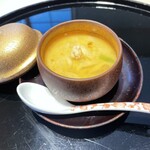 日本料理 華の縁 - 白魚、生麩の茶碗蒸し