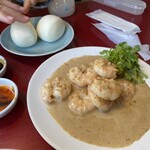獅天鶏飯 - 獅天特製海老炒　バターソース