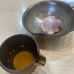 らぁ麺 飯田商店 - つけ麺 しお味　昆布水としゃぶ肉