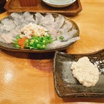 末廣鮨 - カワハギ、肝醤油