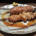 鳥茂 - つくね(豚、牛、鶏使用)、シロ