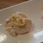Wausagi - 低温調理鶏ささ身。お昼膳 白胡麻豆乳 1200円