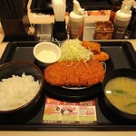 Matsunoya - 豚ロースとんかつ＋牡蠣フライ定食