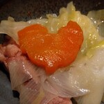 水炊き若どり - 鶏の形の人参が❤