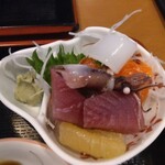 蛇の目 - タラフライ定食に付いたお刺身