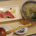かごの屋 - まぐろ三昧寿司と選べる麺セット