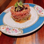 創作料理Ryota  - 焼き茄子　牛肉　タルタル