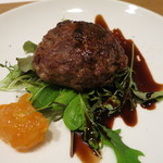 レンゲ - 26年2月①　鹿モモ肉とフォアグラのハンバーグ　バルサミコソース