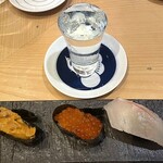 Sushi Sake Sakana Sugi Dama - 塩雲丹とイクラと鯛