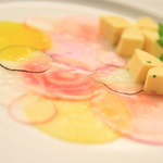 連理 - 蕪のデッサン 帆立貝ムースにウニを忍ばせて春の舞