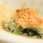 連理 - 甘鯛のおこりんぼ しじみと浜名湖産青海苔リゾット 薬草ソースと共に