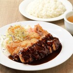 [Free large serving of rice] Delicious chicken cutlet lunch with soulful demi sauce