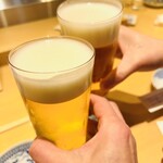 Hibi hare bare - 理想的な注ぎ方の生ビールは、秒で飲み上げマスッ☆