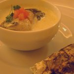 銀座 シェ・トモ - 牡蠣の茶碗蒸し風(正式名称は失念)