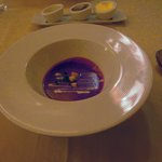 銀座 シェ・トモ - 紫イモのスープ(正式名称は失念)