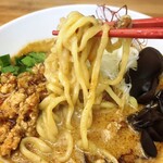 Shujitsutantammenkikukawa - 半担々麺、麺リフトアップ