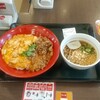 なか卯 - 牛あいがけ親子丼並とはいからそば小