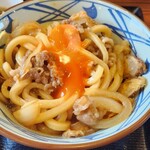 Marugame Seimen - 卵黄割ってみた(^_-)